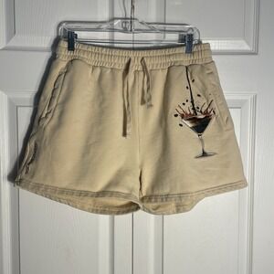 Mr Eatwell Miss Eatwell Shorts Women Yellow Espresso Martini Graqhics Cocktail